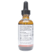 Bottle with active ingredients label on a white background