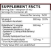 Vinco Elderberry+ 4 fl oz supplement facts label
