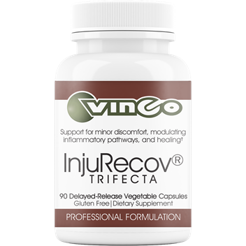 Vinco InjuRecov Trifecta, 90 capsules, front of bottle