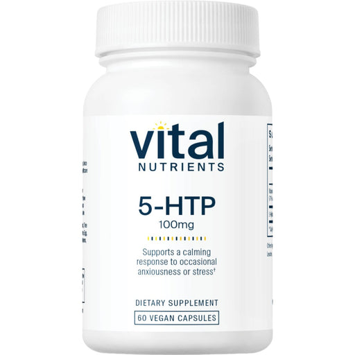Vital Nutrients 5-HTP 100 mg, 60 veg capsules, front of bottle
