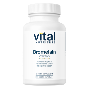 Vital Nutrients Bromelain 375 mg, 60 capsules, front of bottle