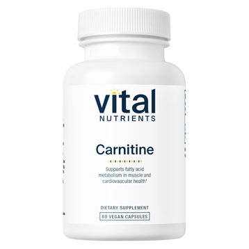Vital Nutrients Carnitine 500 mg, 60 capsules, front of bottle