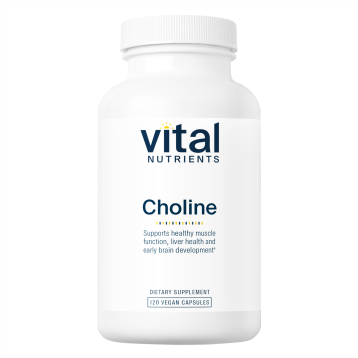 Vital Nutrients Choline 550 mg, 120 veg capsules, front of bottle