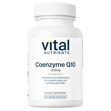 Vital Nutrients CoEnzyme Q10 200 mg, 60 capsules, front of bottle