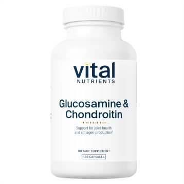 Vital Nutrients Glucosamine & Chondroitin, 120 capsules, front of bottle