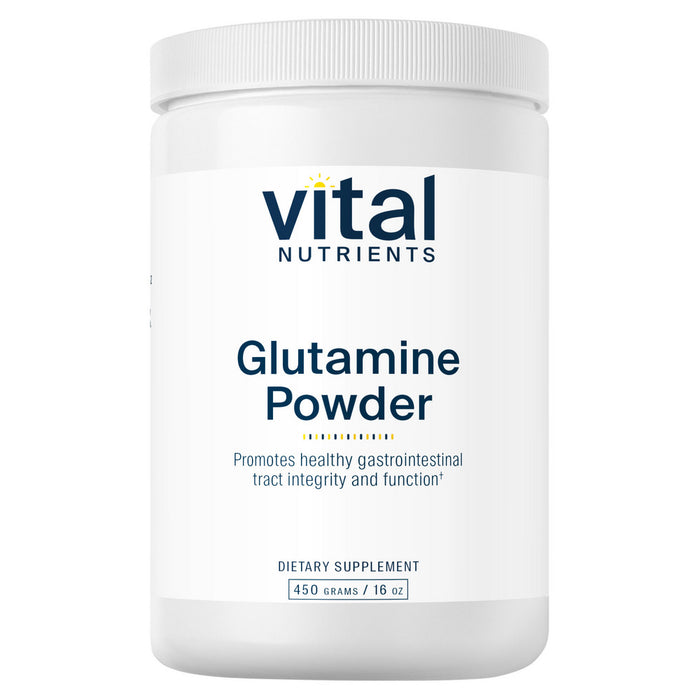 Vital Nutrients Glutamine Powder, 16 oz, front of jar
