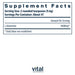 Vital Nutrients Glutamine Powder 16 oz supplement facts label