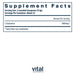 Vital Nutrients Glutamine Powder 8 oz supplement facts label