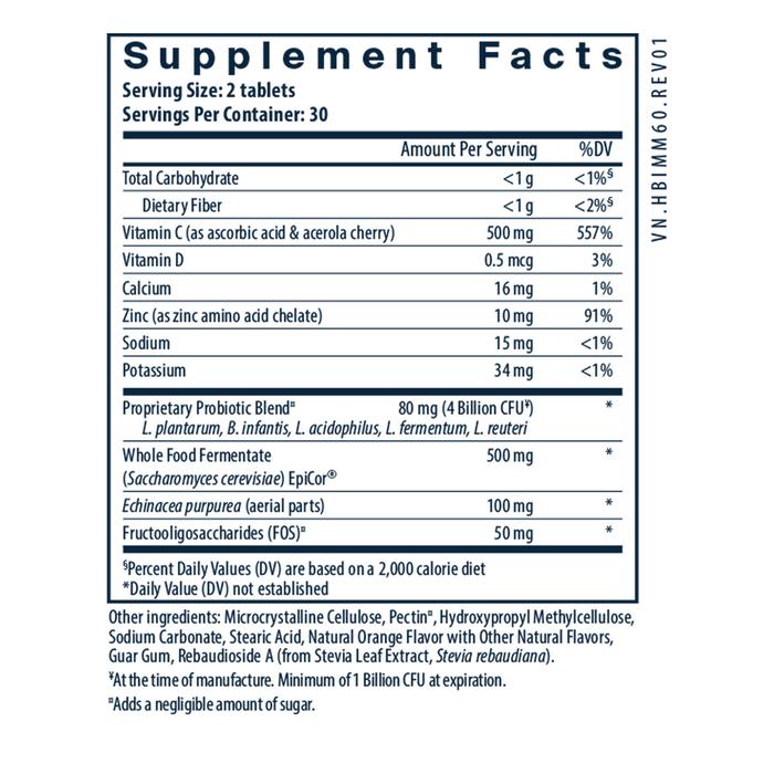 Vital Nutrients Hyperbiotics Leaky Gut Defense Probiotic Supplement Facts