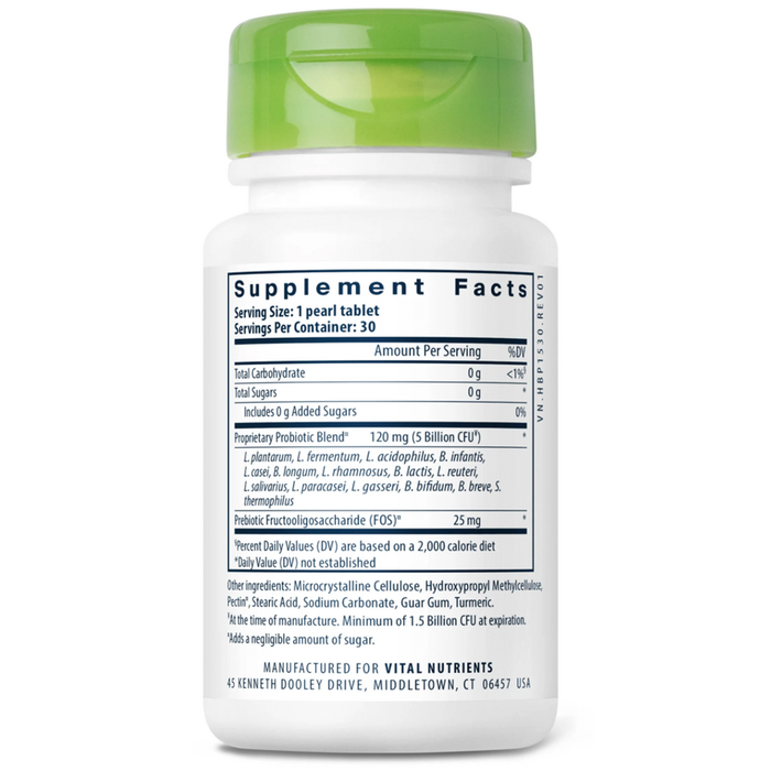 Vital Nutrients Hyperbiotics Pro 15 Pre Probiotics Supplement Facts