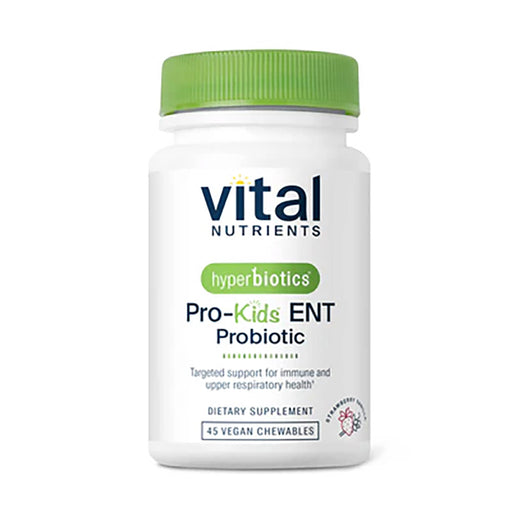 Vital Nutrients Hyperbiotics PRO-Kids ENT, 45 chewable tablets, front of bottle