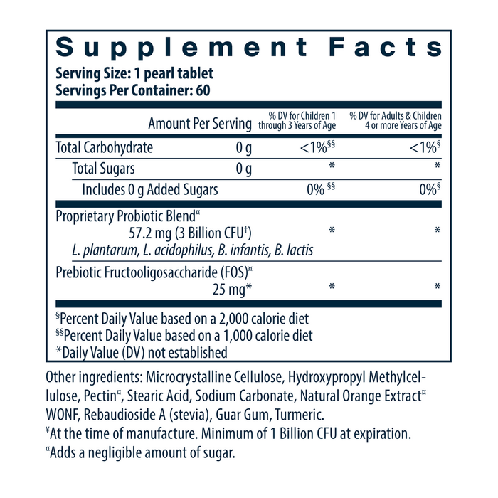 Vital Nutrients Hyperbiotics Pro Kids Probiotic Supplement Facts