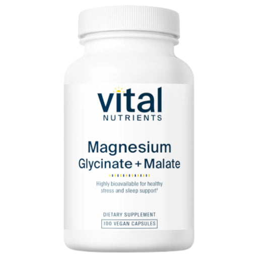 Vital Nutrients Magnesium Glycinate + Malate, 100 capsules, front of bottle