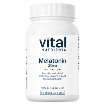 Vital Nutrients Melatonin 20 mg, 60 capsules, front of bottle