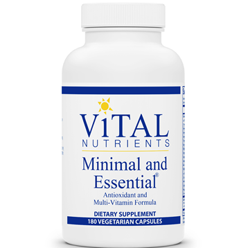 Vital Nutrients Minimal and Essential, 180 capsules, front of bottle