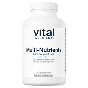 Vital Nutrients Multi-Nutrients IV Citrate Form, 180 capsules, front of bottle