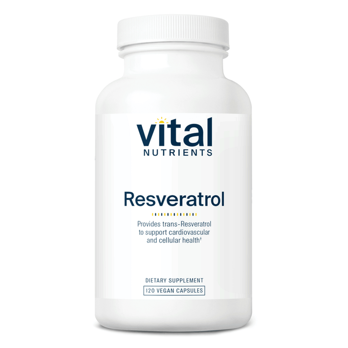 Vital Nutrients Resveratrol 500 mg, 120 capsules, front of bottle