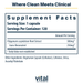 Vital Nutrients Resveratrol 500 mg 120 capsules supplement facts label