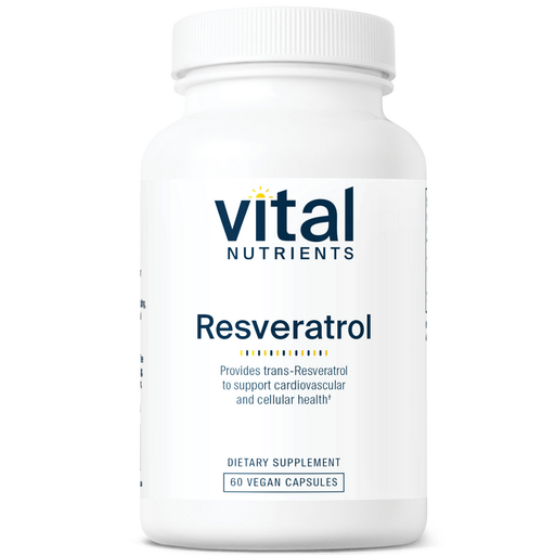 Vital Nutrients Resveratrol 500 mg, 60 capsules, front of bottle