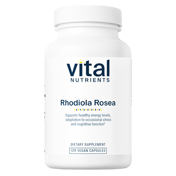 Vital Nutrients Rhodiola rosea 3% 200 mg, 120 veg capsules, front of bottle