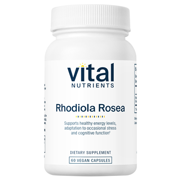 Vital Nutrients Rhodiola rosea 3% 200 mg, 60 veg capsules, front of bottle