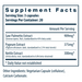 Vital Nutrients Saw Palmetto Pygeum Nettle Root 60 capsules supplement facts label