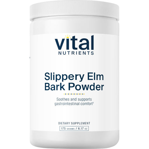 Vital Nutrients Slippery Elm Bark Powder, 175 g, front of jar