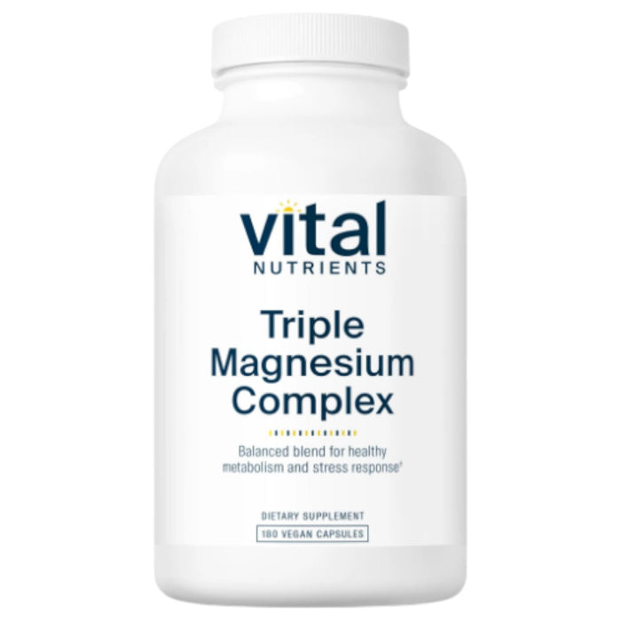 Vital Nutrients Triple Magnesium Complex, 180 capsules, front of bottle