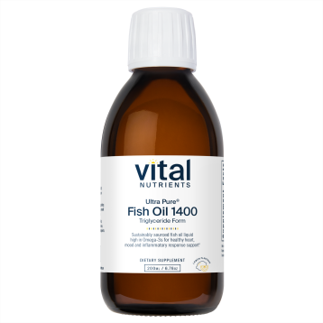 Vital Nutrients Ultra Pure Fish Oil 1400, 200 mL, front of bottle