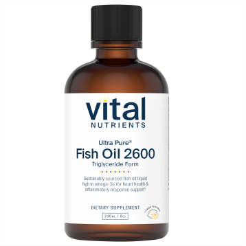 Vital Nutrients Ultra Pure Fish Oil 2600, 8 oz, front of bottle