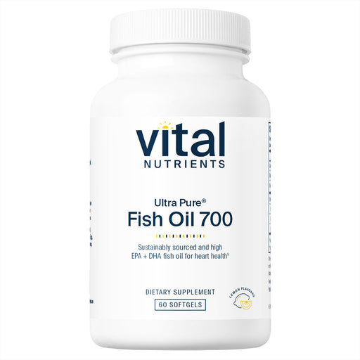 Vital Nutrients Ultra Pure Fish Oil 700, 60 softgels, front of bottle