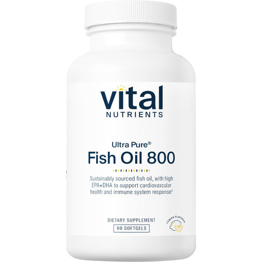 Vital Nutrients Ultra Pure Fish Oil 800, 90 capsules, front of bottle