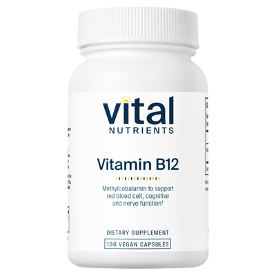 Vital Nutrients Vitamin B12 1000 mcg, 100 capsules, front of bottle