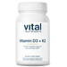 Vital Nutrients Vitamin D3 + K2, 60 capsules, front of bottle