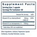 Vital Nutrients Vitamin D3 + K2 60 capsules supplement facts label