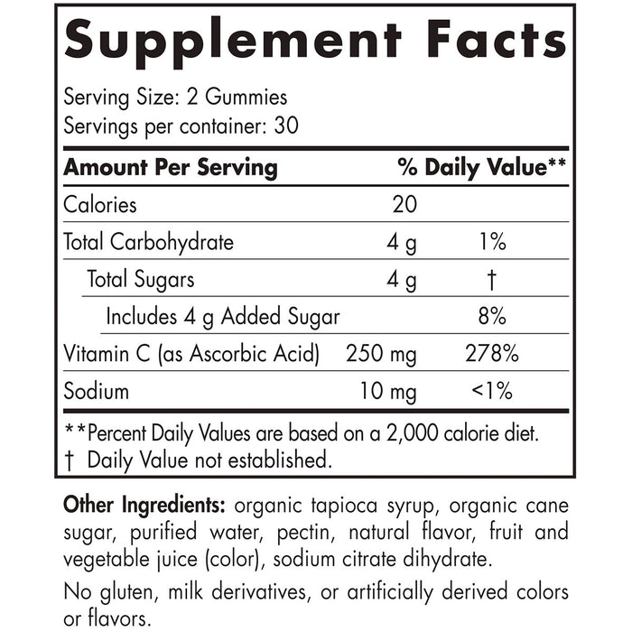 Vitamin C Gummies 250 mg By Nordic Naturals