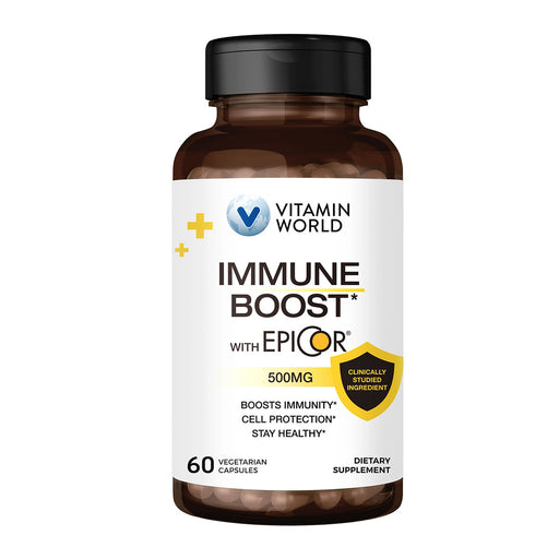 Vitamin World Immune Boost with EpiCor 500 mg, 60 capsules, front of bottle