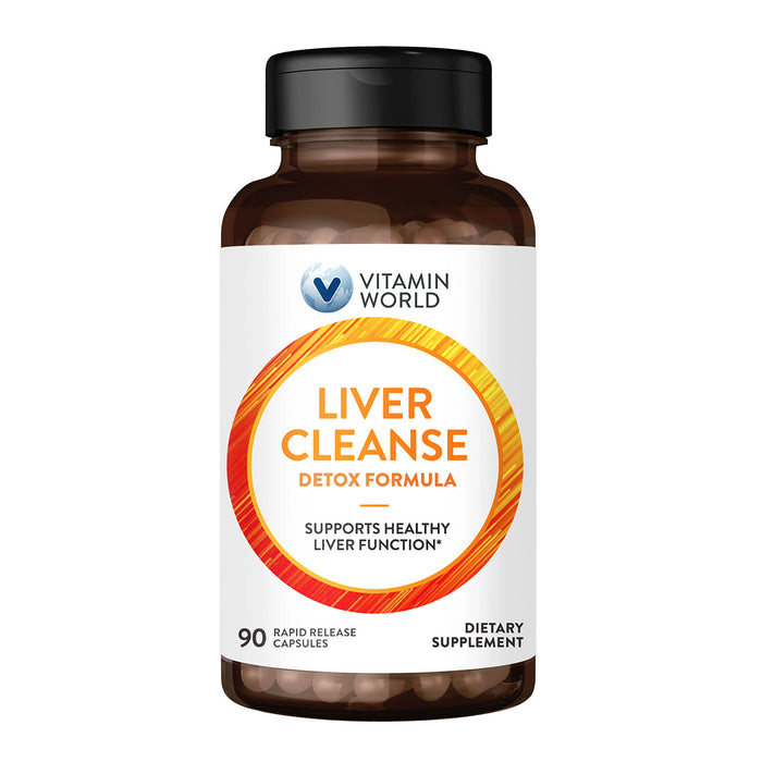 Vitamin World Liver Cleanse Detox Formula, 90 capsules, front of bottle