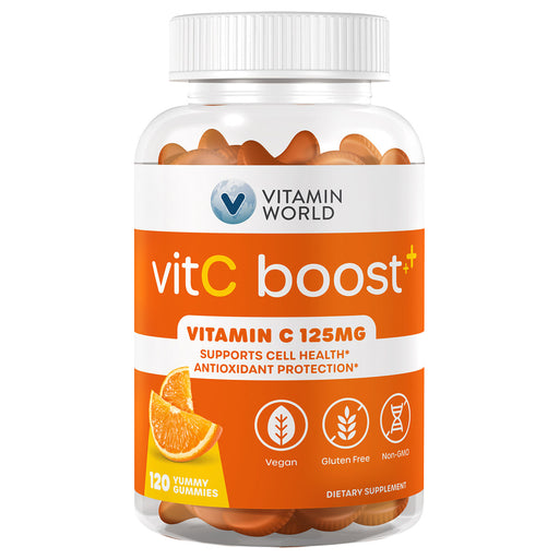 Vitamin World VitC Boost Vitamin C Gummies, 120 gummies, front of bottle