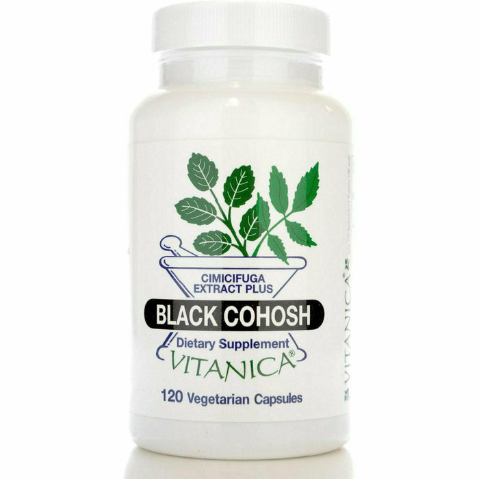 Vitanica Black Cohosh, 120 veg capsules, front of bottle