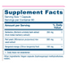 Vitanica Cholest Blend 90 capsules supplement facts label
