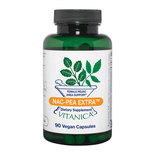 Vitanica NAC-PEA Extra, 90 vegan capsules, front of bottle