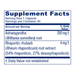 Vitanica Peri/Meno Ease 30 capsules supplement facts label
