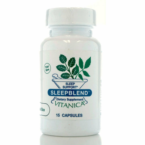 Vitanica SleepBlend, 15 capsules, front of bottle