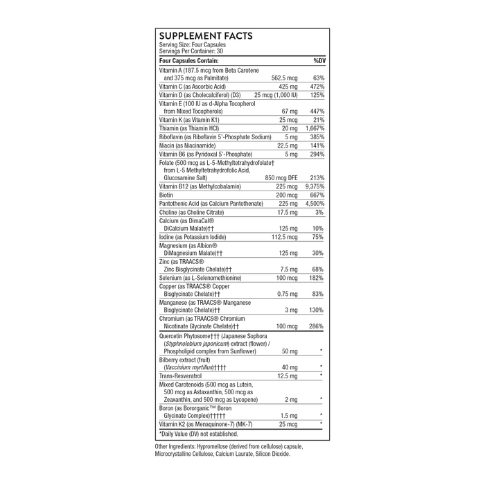 Advanced Nutrients 120 Capsules by Thorne Research