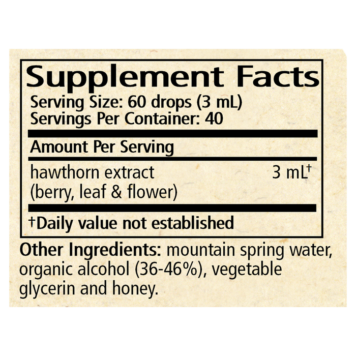 Wise Woman Herhals Hawthorne Supplement Facts