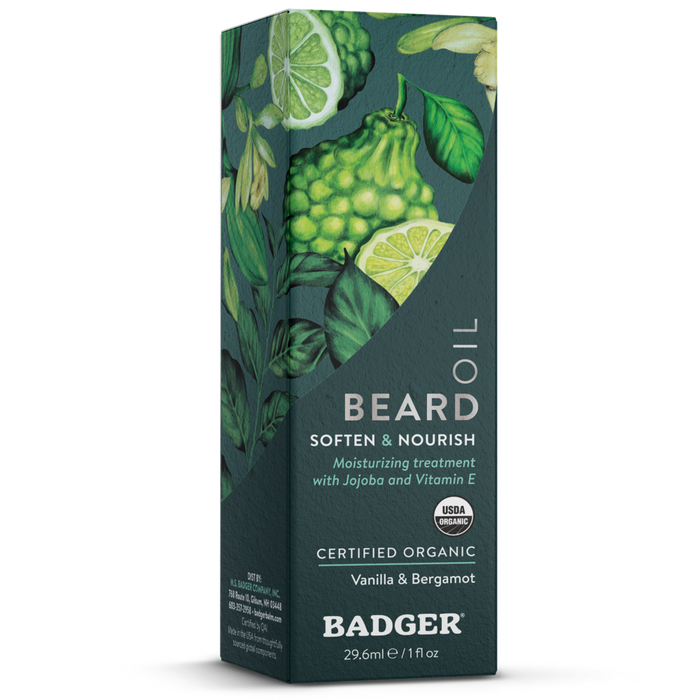 W.S. Badger Beard Conditioning Oil, 1 fl oz, front of box