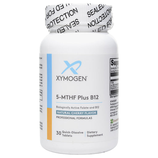 Xymogen 5-MTHF Plus B12 Cherry, 30 tablets, front of bottle
