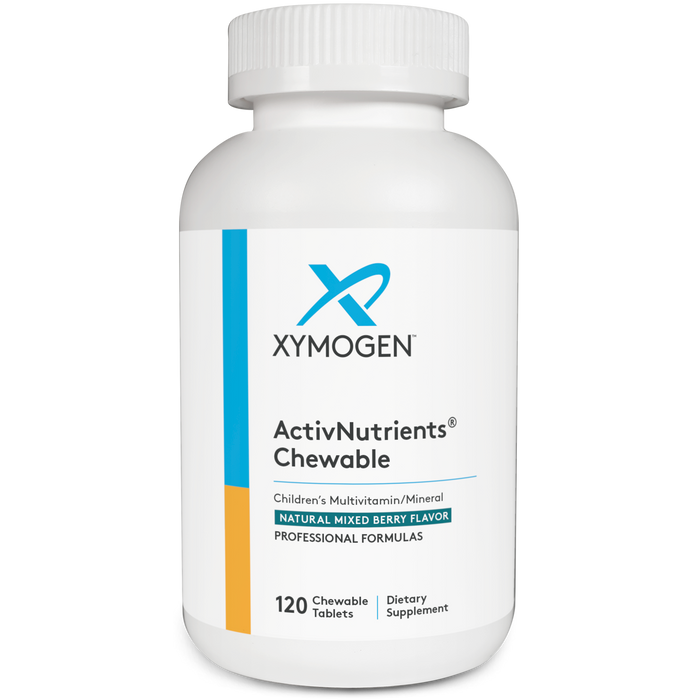 Xymogen ActivNutrients Chewable Mixed Berry, 120 tablets, front of bottle