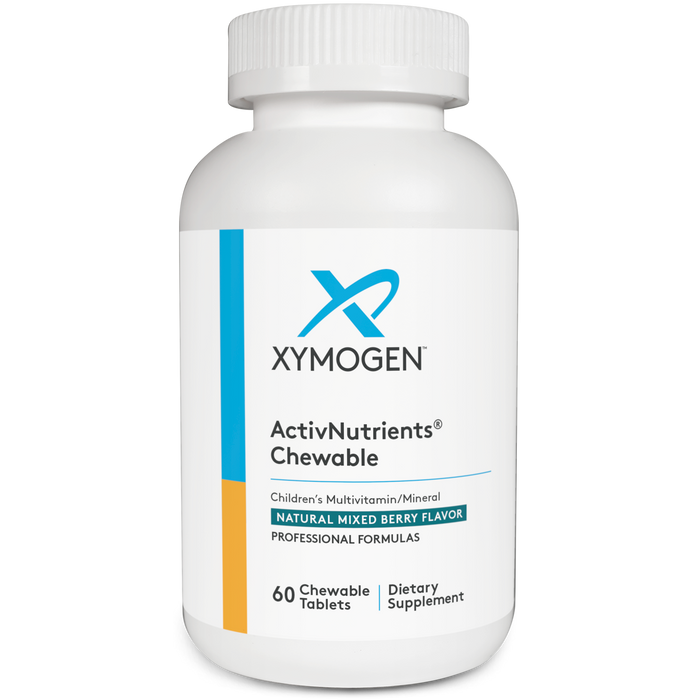 Xymogen ActivNutrients Chewable Mixed Berry, 60 tablets, front of bottle